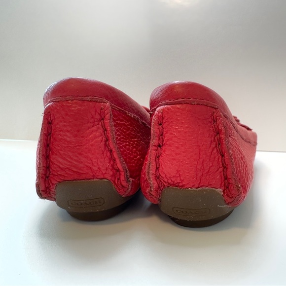 Like new! COACH Red Leather Tassel Loafers – Size 7B - Picture 9 of 10